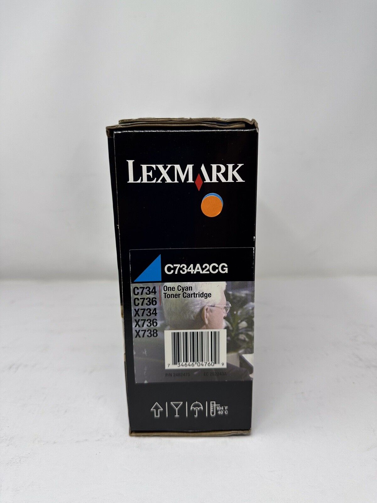 Genuine Lexmark  C734A2CG One Cyan Toner Cartridge Cosmetic Damage New /