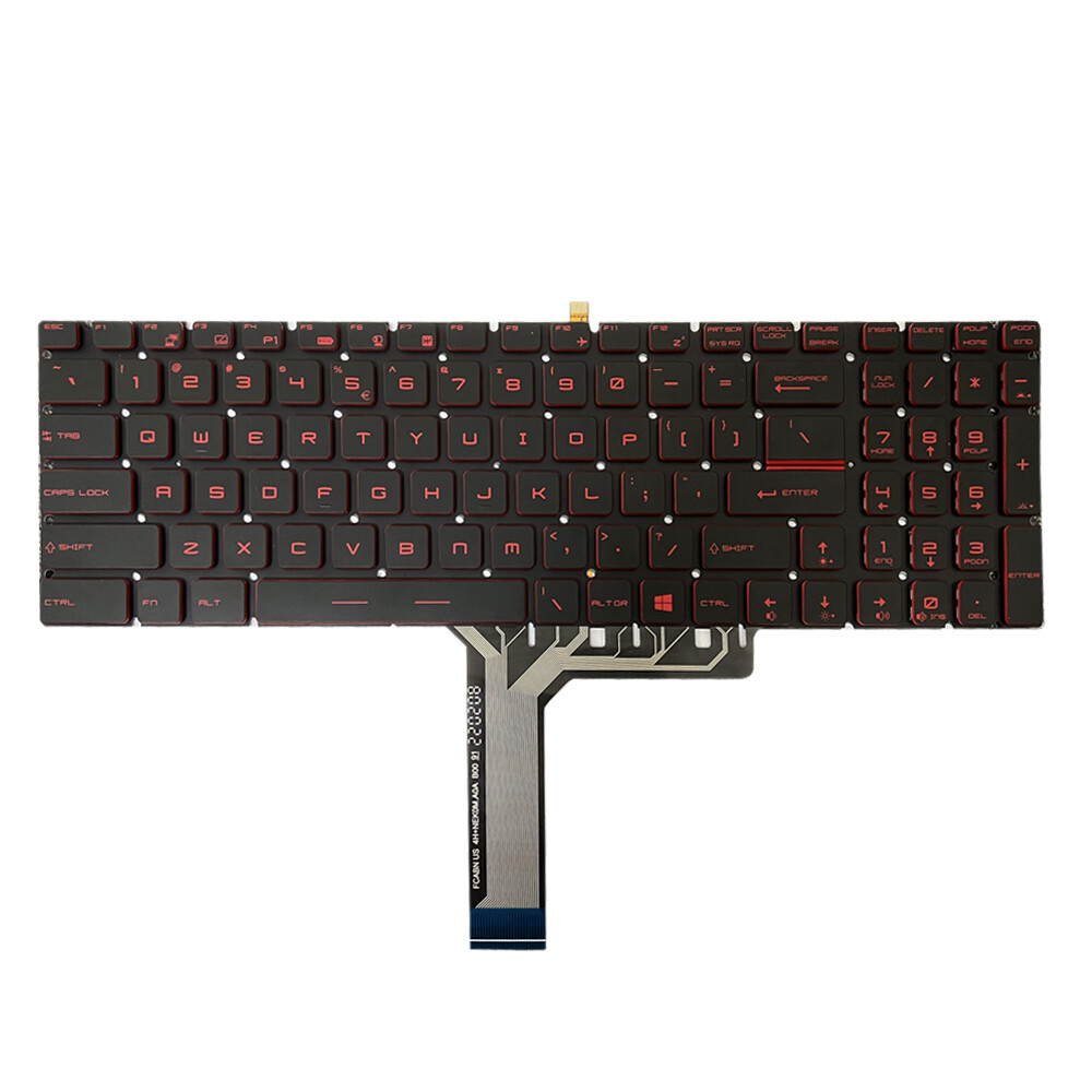 Red US Backlit Keyboard Backlight For MSI WS60 MS-16JB GV62VR 7RF