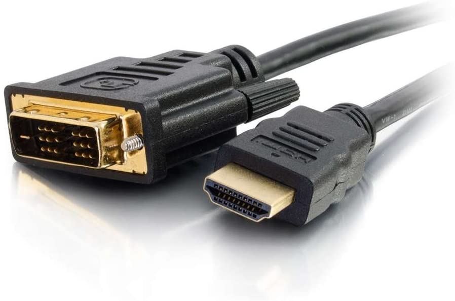 C2G DVI-D to HDMI Cable - 6.6ft Bi-Directional Cable with Gold-Plated Connectors