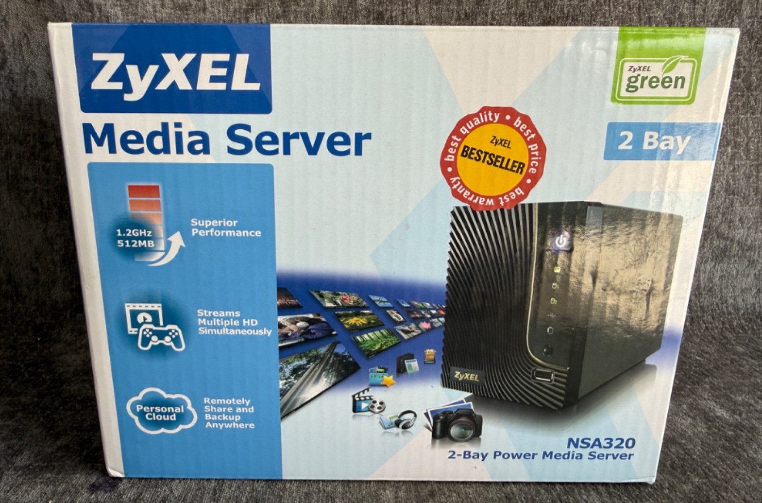 ZyXEL NSA320 2-Bay Power Media Server Personal Cloud Network Attached Storage