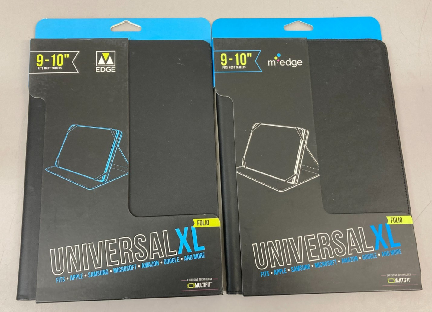 Lot of 2 M-Edge Universal XL Stealth Tablet Case Fits 9-10" Tablets Black