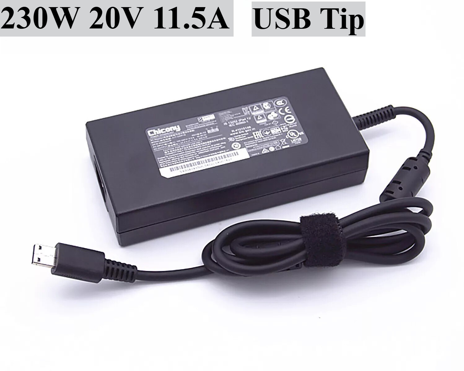 Genuine Chicony 230W 20V 11.5A Charger Adapter for MSI GP76 GE66 GP66 A17-230P1B