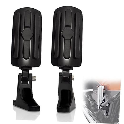 Passenger Mini Footboard, Passenger Footpegs w/Mount Black Passenger Footpegs