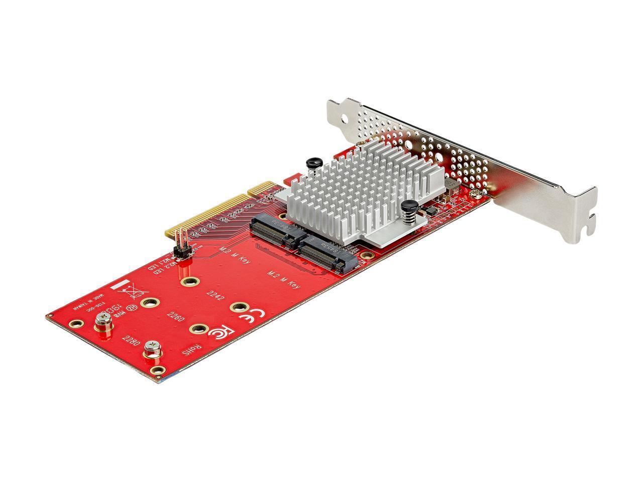 StarTech.com PEX8M2E2 x8 Dual M.2 PCIe SSD Adapter - PCIe 3.0 - PCI Express M.2