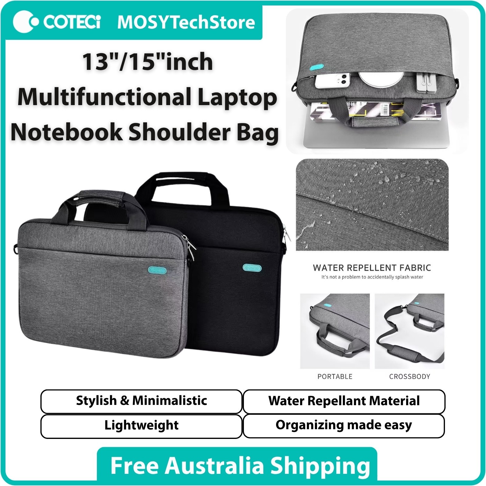 Multifunctional Laptop Notebook Shoulder Bag 13inch 15inch 16inch