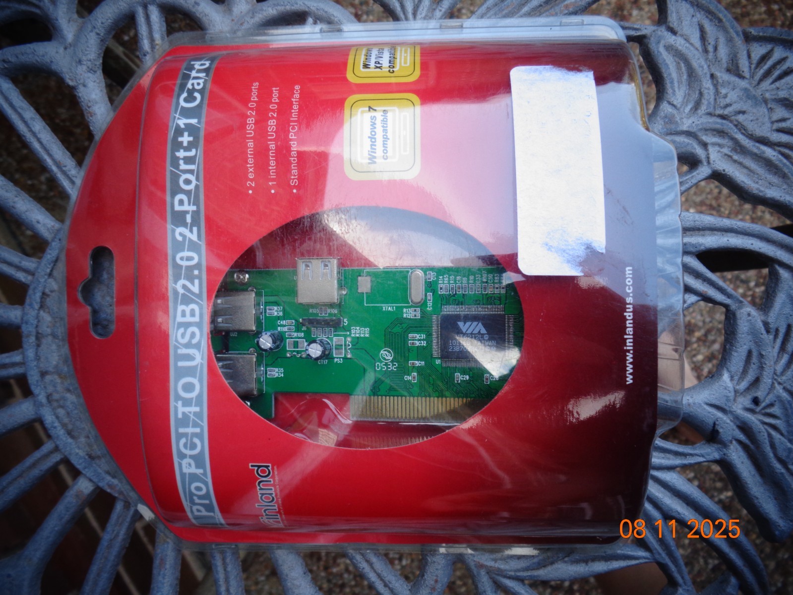 Inland Pro PCI to usb 2.0 2 port Card New