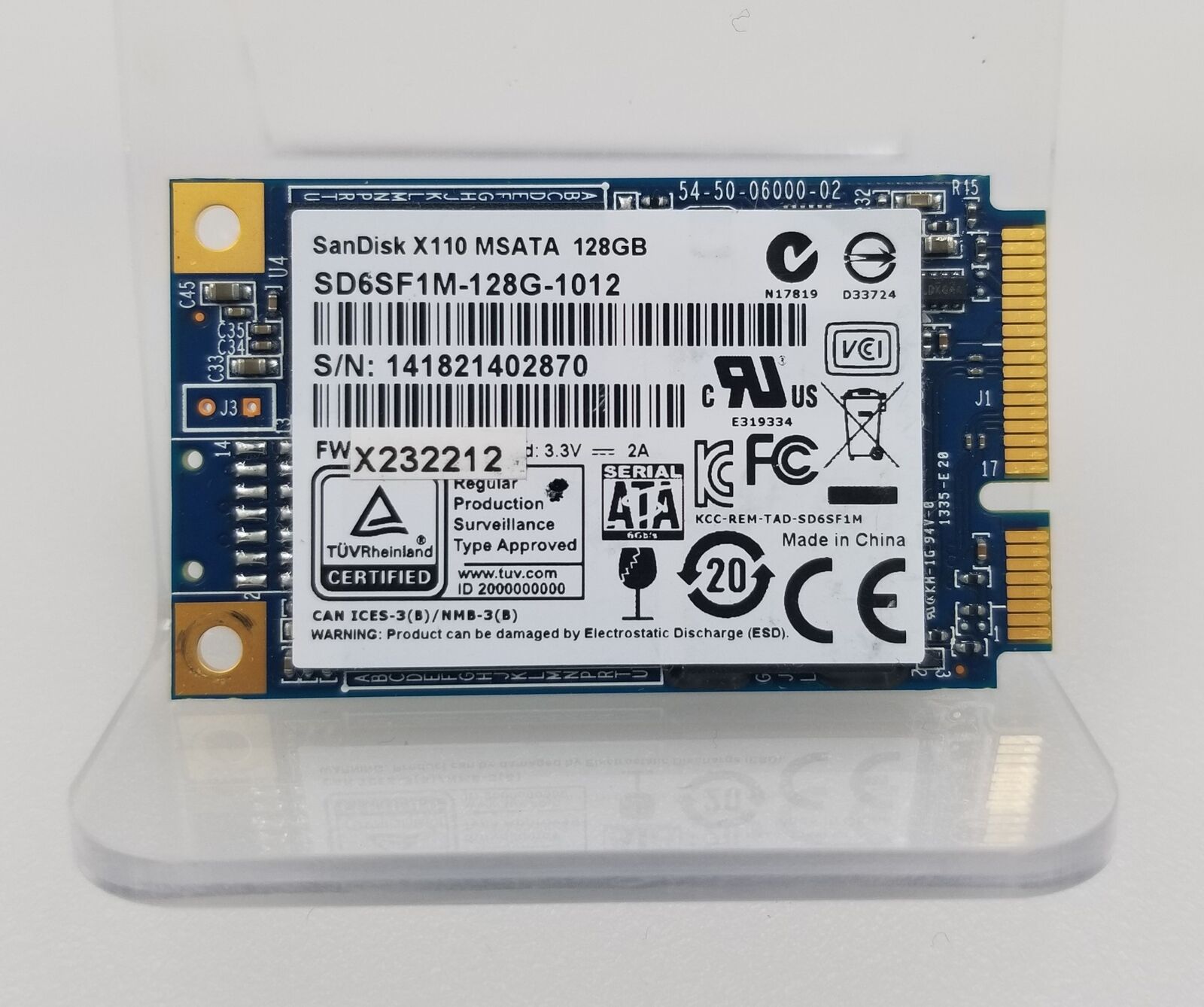 SanDisk X110 128GB mSATA SSD SD6SF1M-128G-1012 FW X232212 60 DAYS WARRANTY