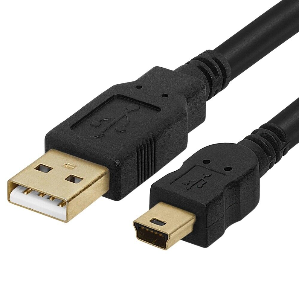 10 Feet Mini USB Cable USB 5-Pin to USB 2.0 Male Data Sync Charging Cord PSP GPS