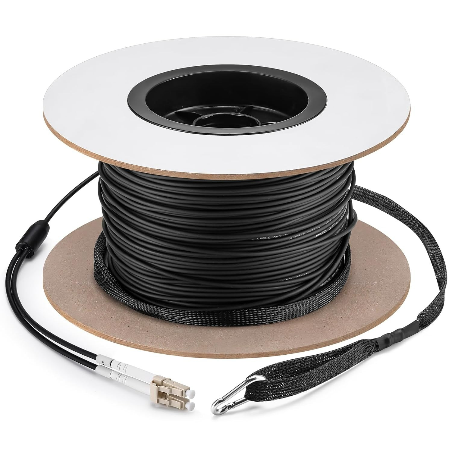 500Ft (150 Meters) OM3 Fiber LC to LC Multimode Outdoor Armored Fiber Optic Cabl