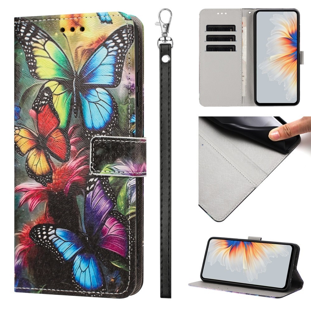 Cat Flower Butterfly Card Wallet Cover Case For A12 A32 A42 A52 A54 A8 A6 A53