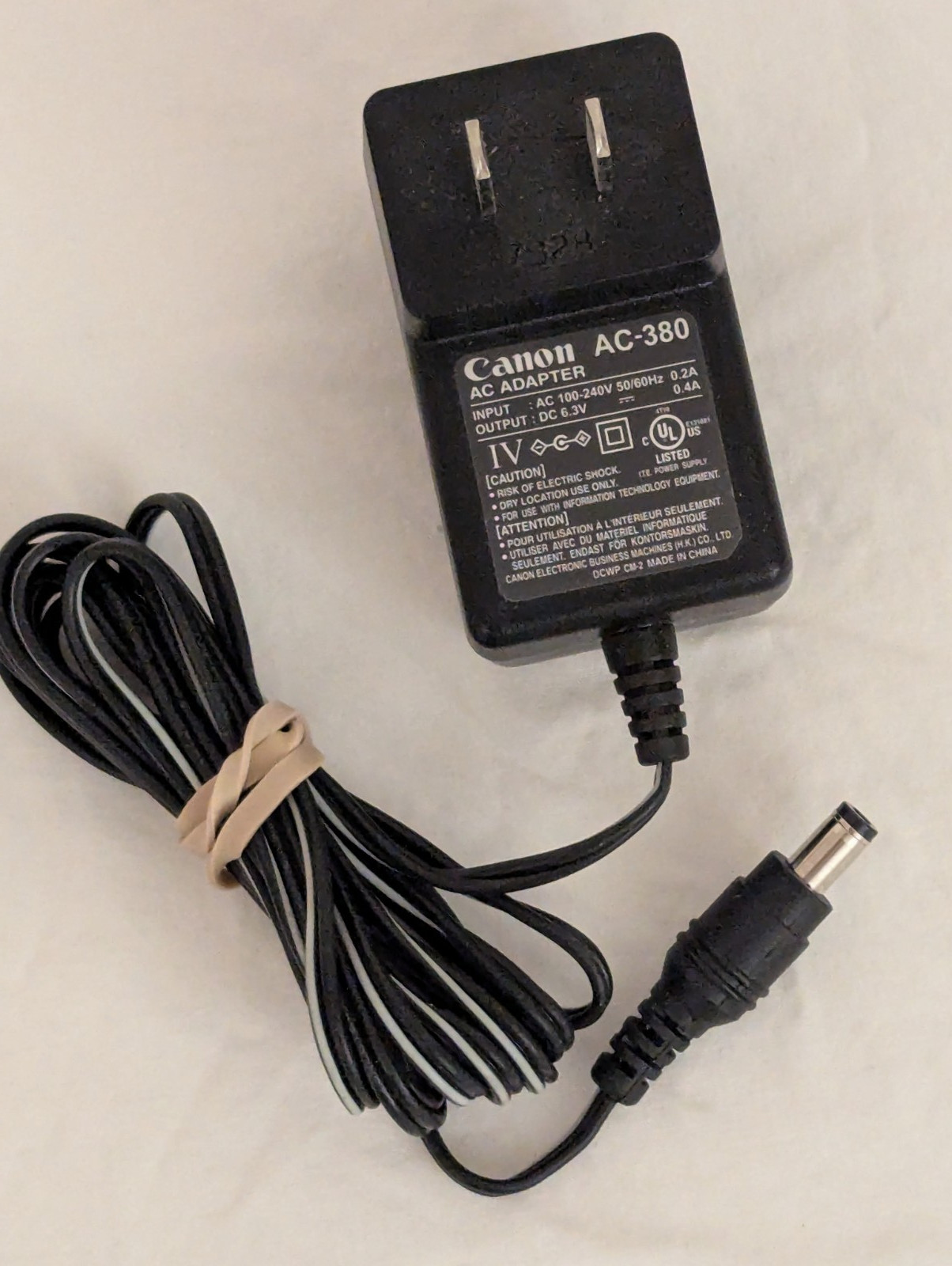 Canon AC -380 AC Adapter for P23-DH V Desktop Printing Tax Calculator