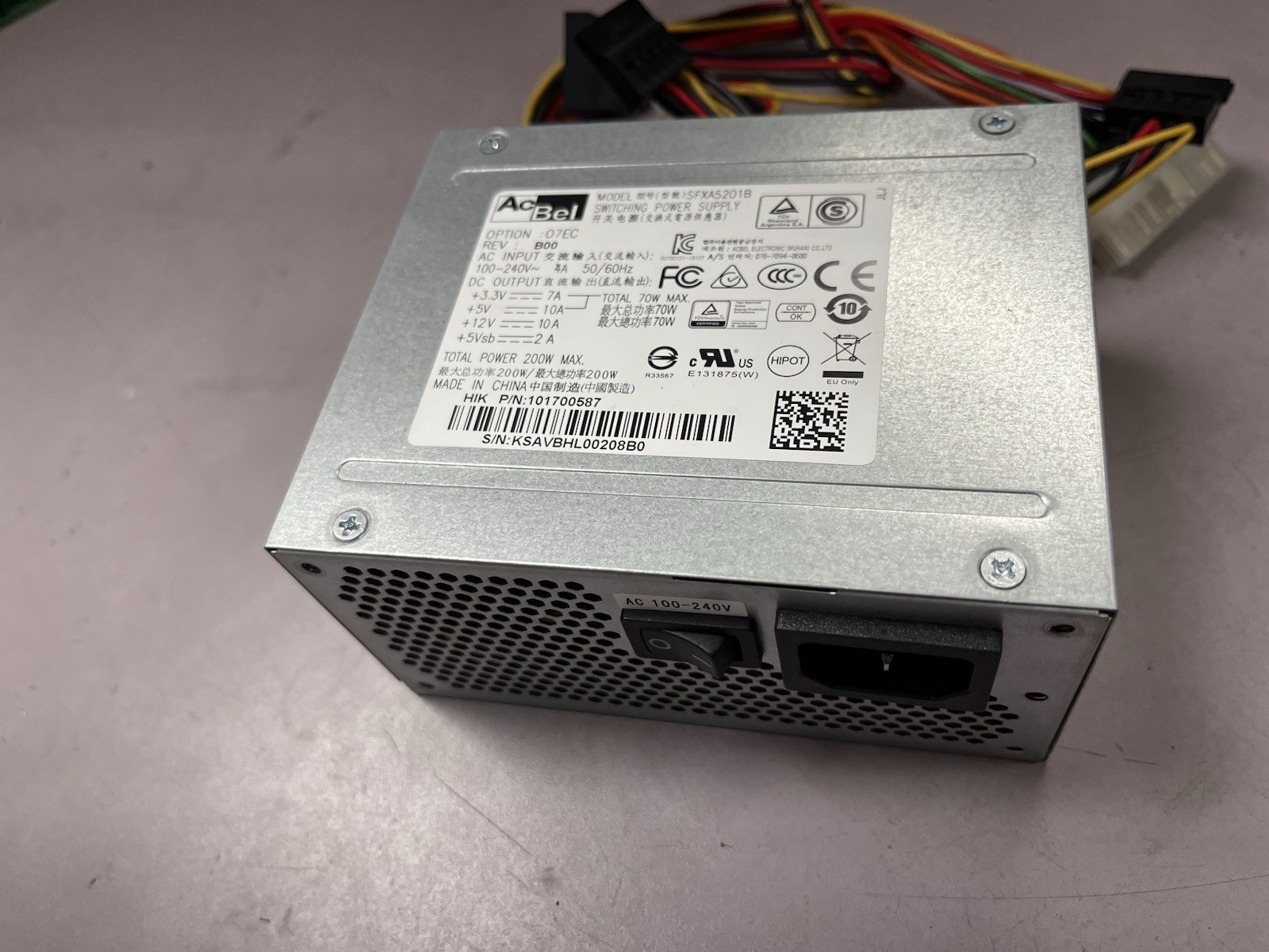 AcBel SFXA5201B Power Supply 200W