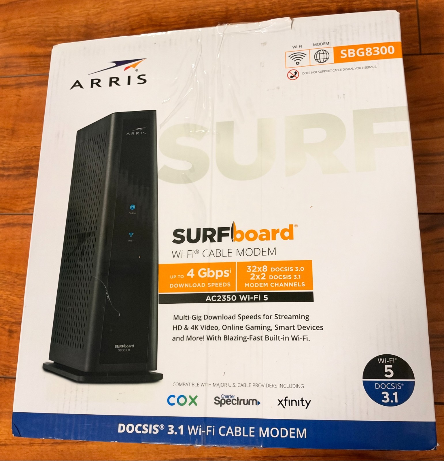 ARRIS SURFboard SBG8300 DOCSIS 3.1 Gigabit Cable Modem & AC2350 Dual Band Wi-Fi