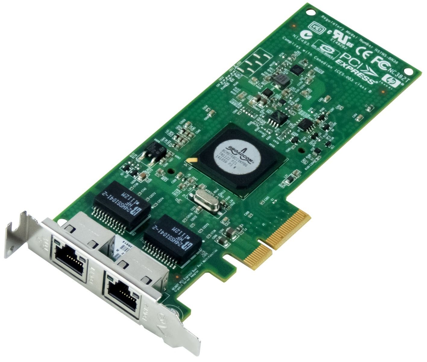 Network HP 458491-001 NC382T 1Gbps PCI-Ex4 LP 2-PORT GIGABIT LOW PROFILE
