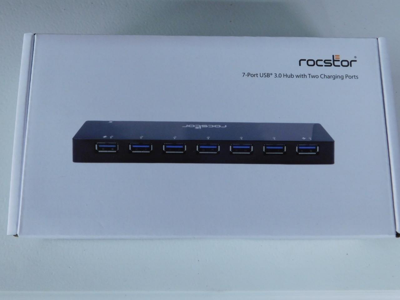 Rocstor Premium 7-Port USB 3.0 Hub with Fast-Charging Ports
