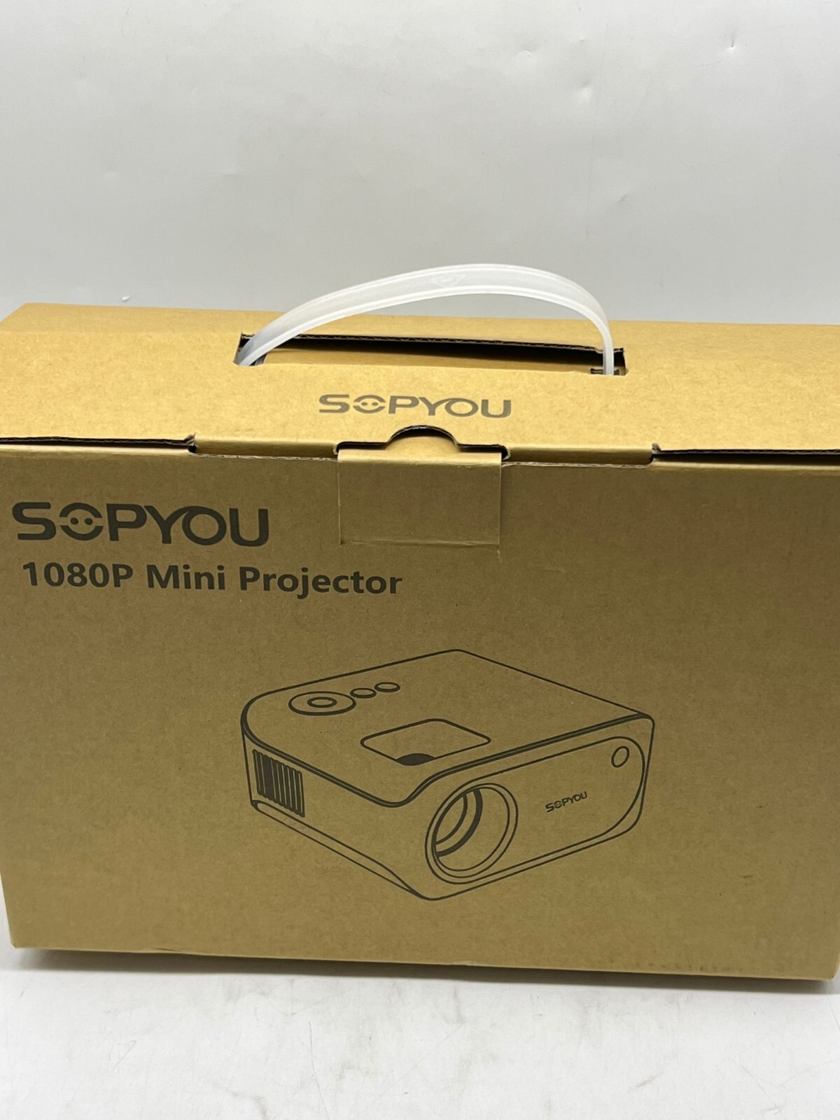 Mini Projector, Native 1080P Full HD 9000L SOPYOU Movie Outdoor Projector 4K