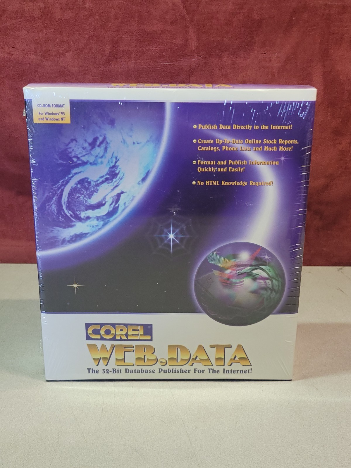Vintage Corel Web Data  Software CD New Sealed 