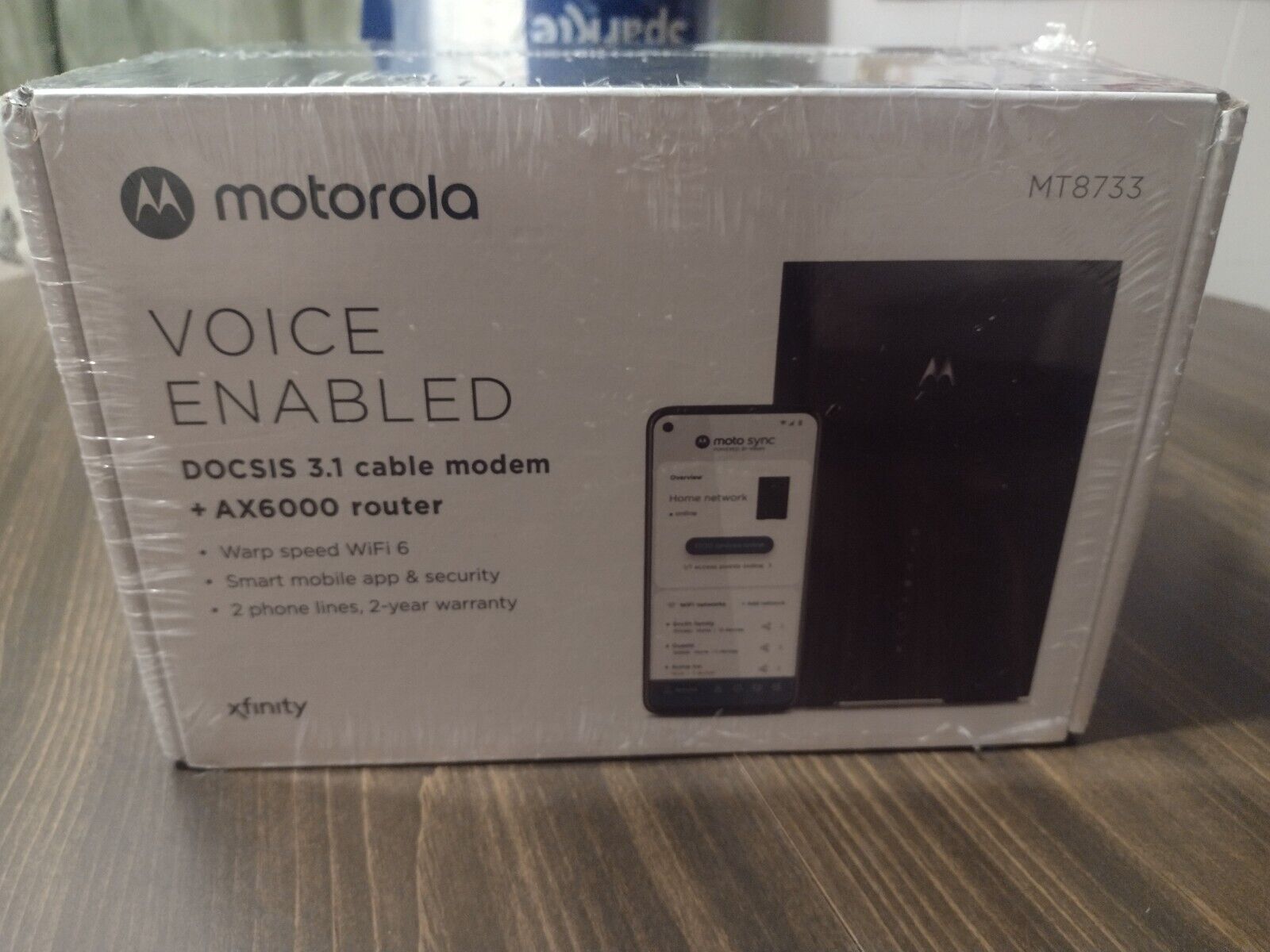 Motorola MT8733 Voice Enabled Docsis 3.1  Modem AX6000 Router New