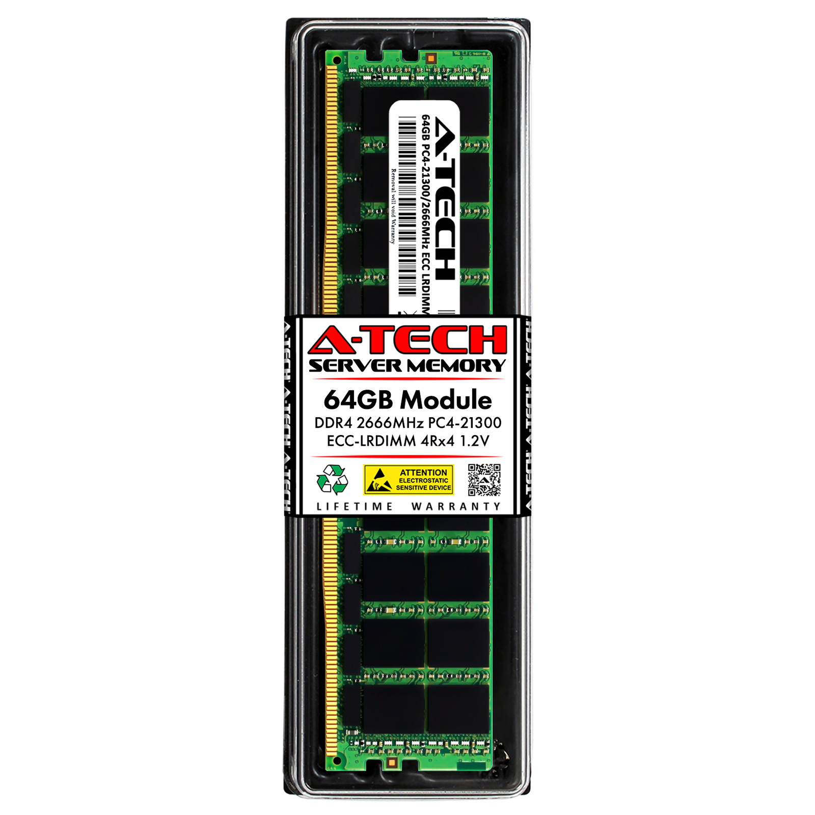 64GB DDR4 PC4-21300 ECC LRDIMM (Replacement for HP 815101-B21) Server Memory RAM