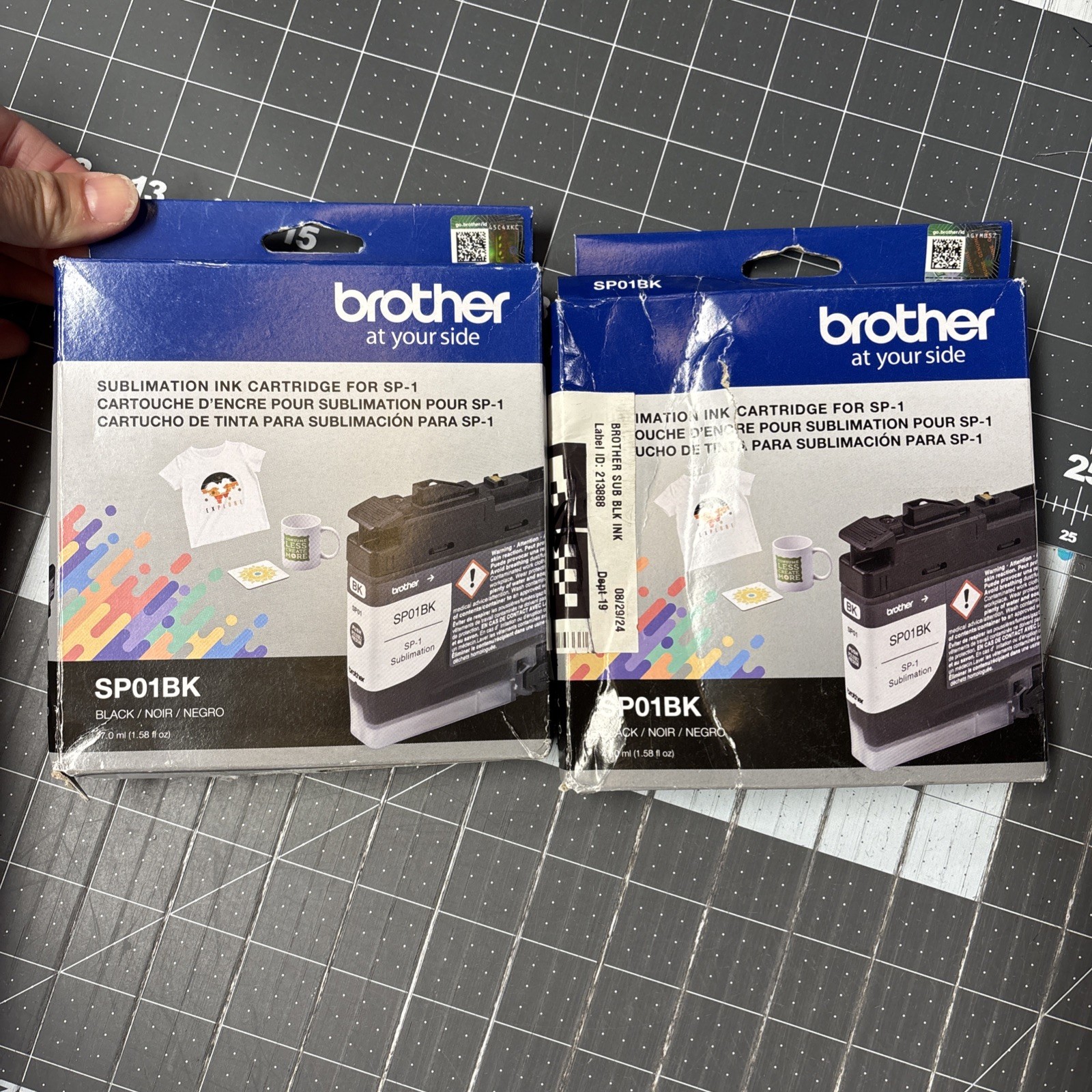 Brother Genuine Sublimation Ink Cartridge Black SP01BKS 2 Pack New 