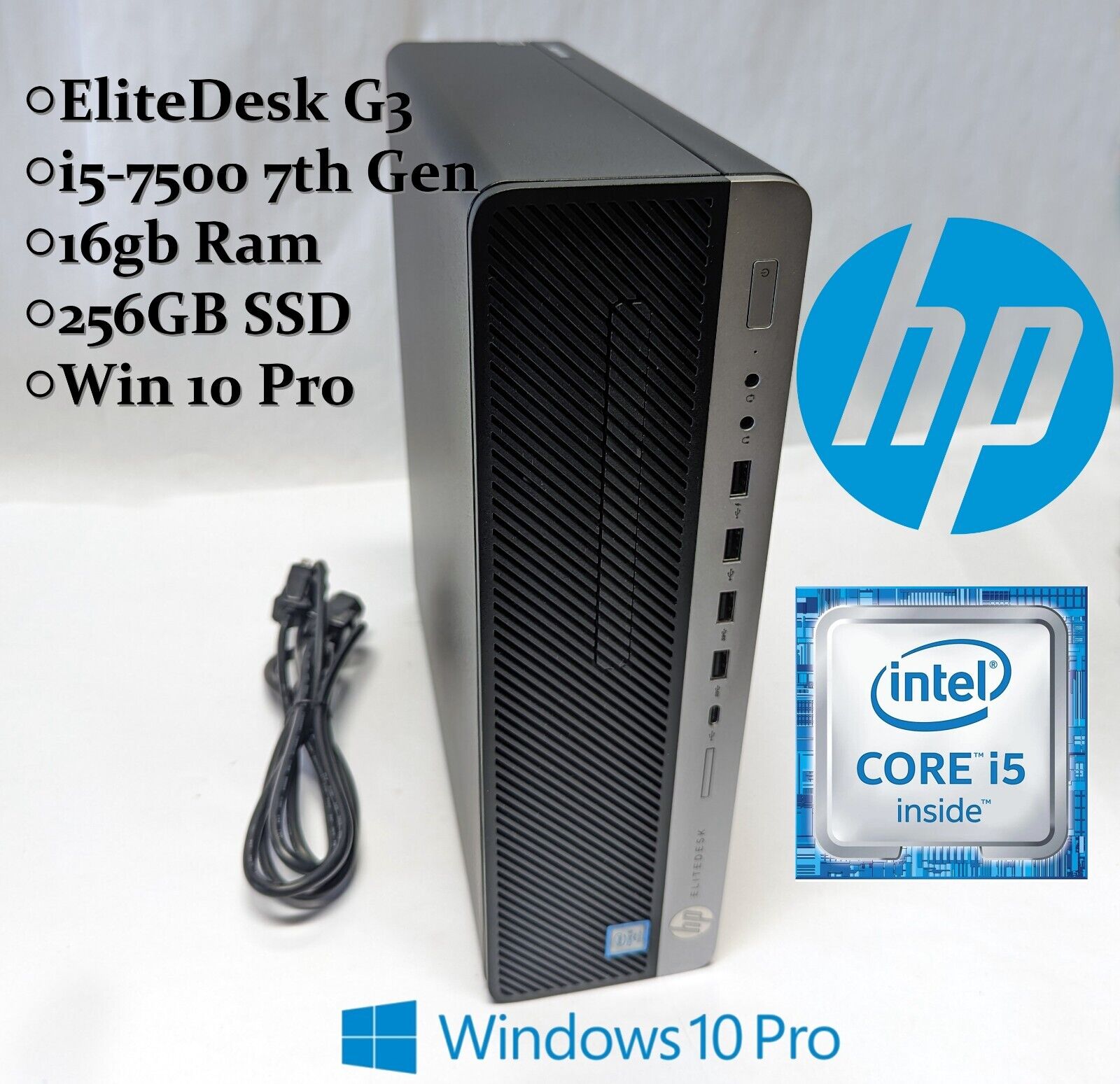 HP EliteDesk 800 G3 SFF i5-7500 / 16GB RAM DDR4/ 256GB NVMe SSD / Windows 10 Pro