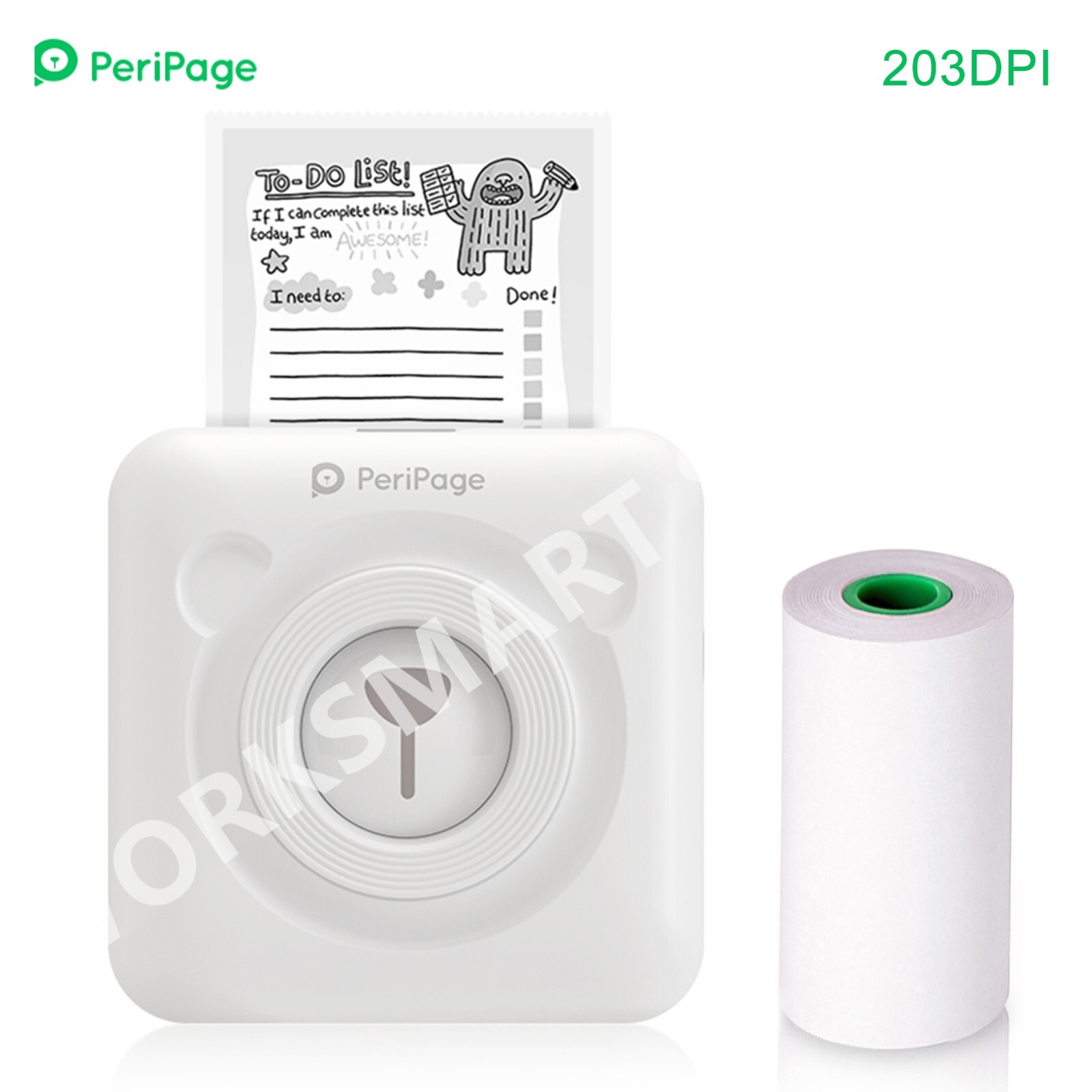 WorkSmart Supplies PeriPage Mini Pocket All-in-One Thermal Printer Wireless BT