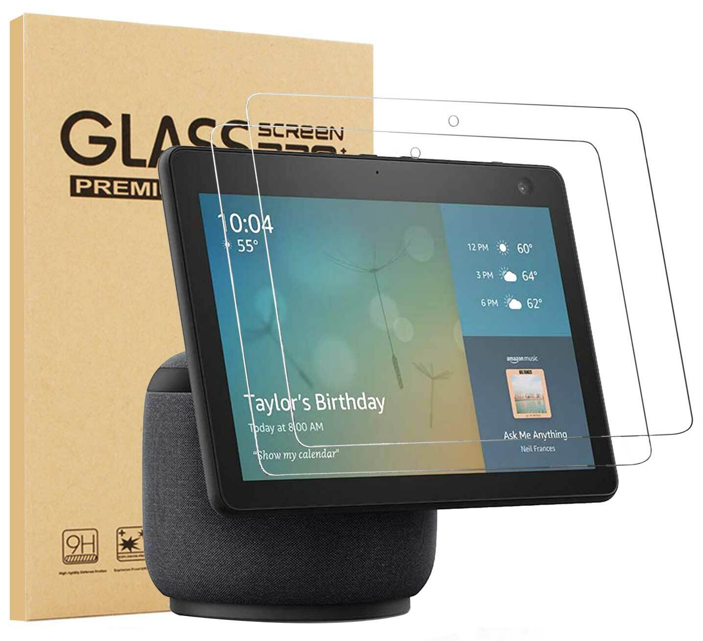 2PCS Glass Screen Protector for Amazon Echo Show 10 10.1"inch  (3rd Generation) 