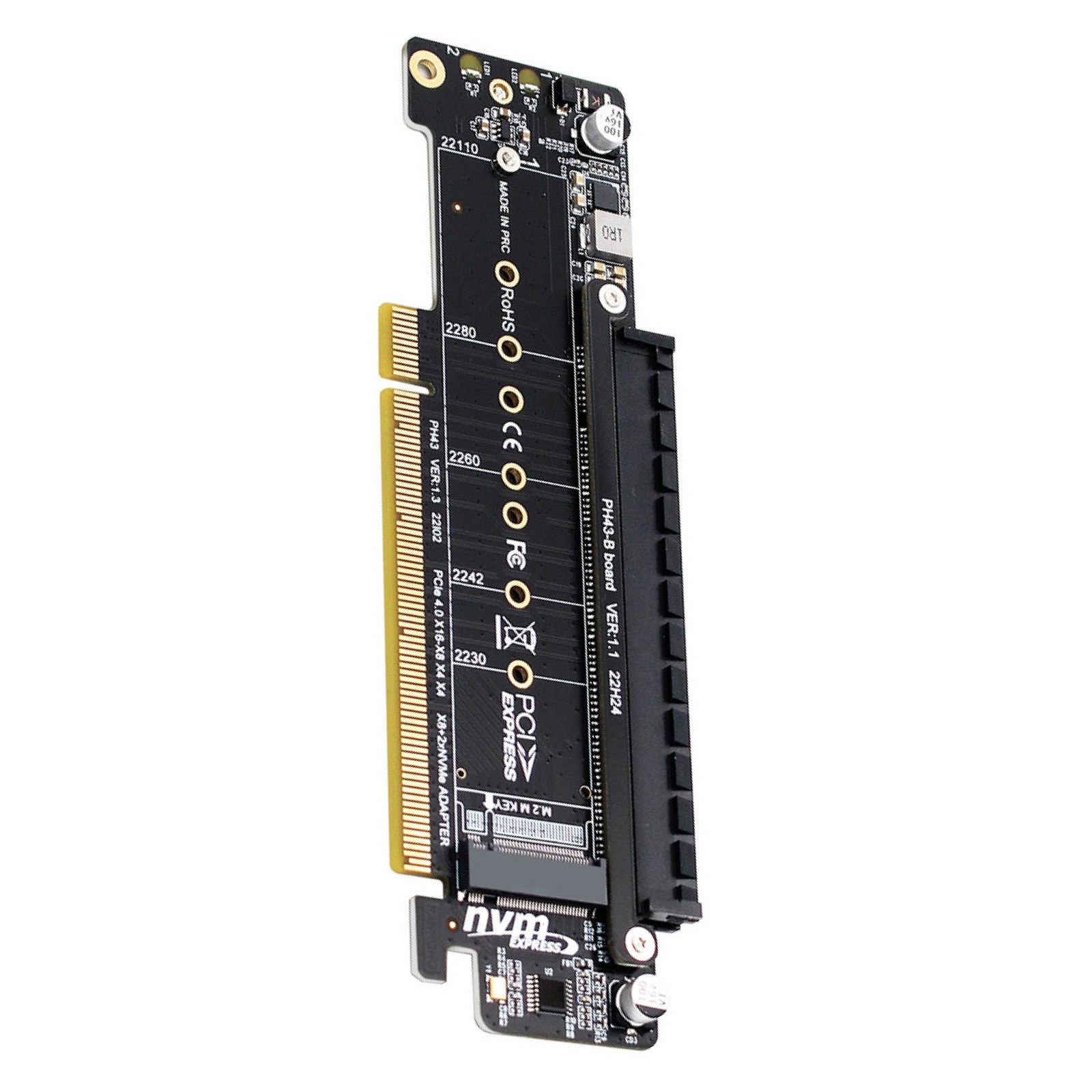 PCIE 4.0 Channel Splitter Expansion Riser Card 8+4+4Hyper M.2 NVMe Converte