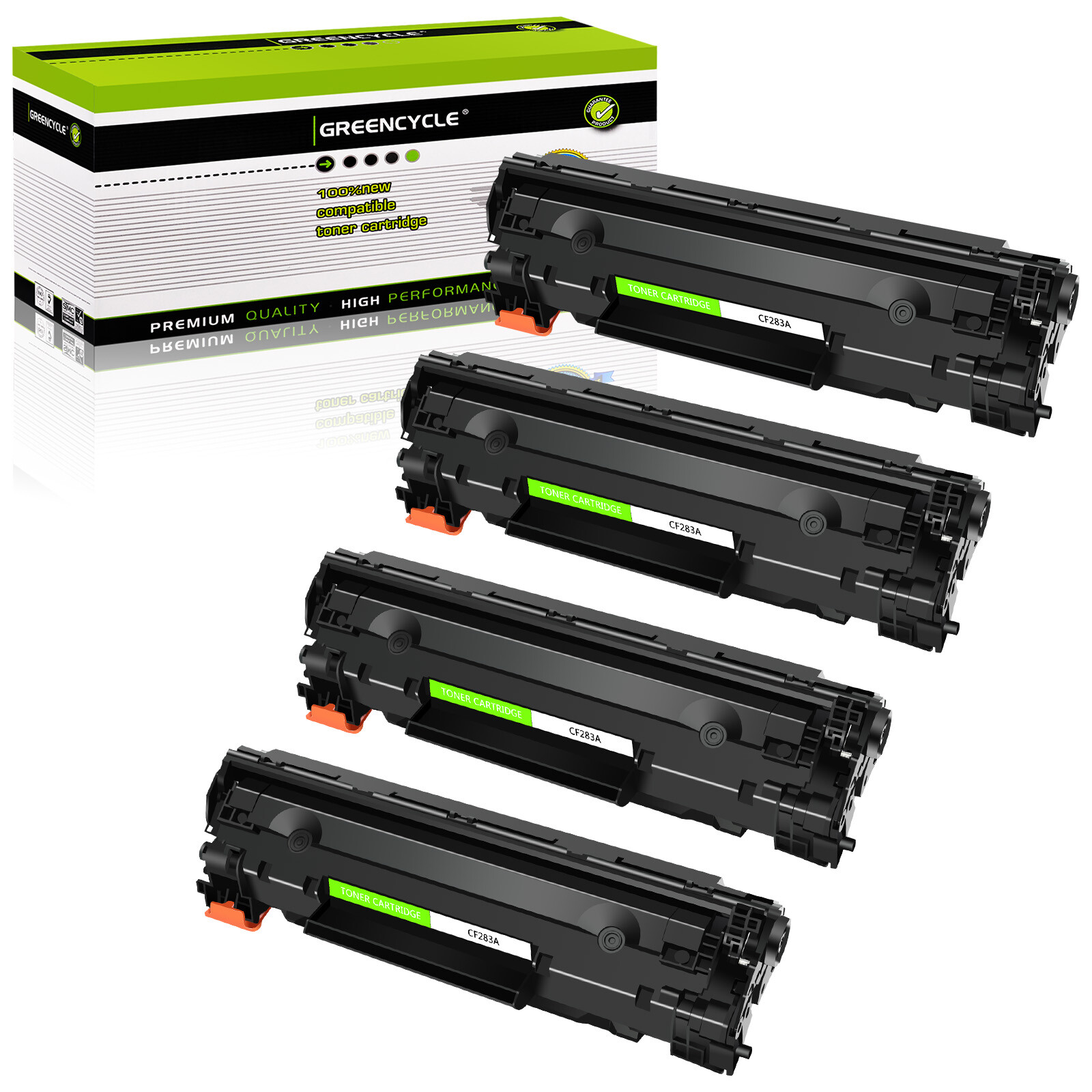 GREENCYCLE 4PK CF283A Toner Fits for HP 83A LaserJet Pro MFP M201n M201dw M225dw