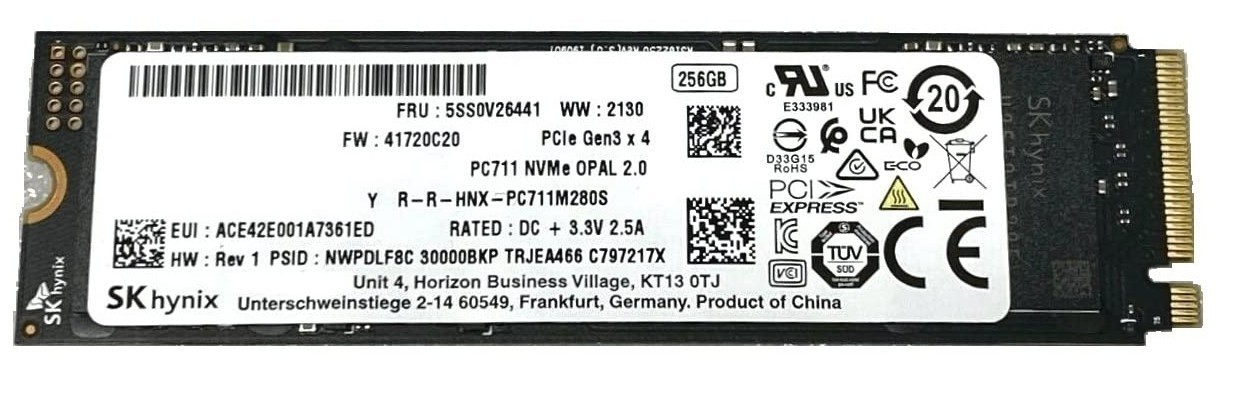 SK Hynix 256GB NVMe M.2 SSD HFS256GDE9X081N PCIe Gen3 2280 Internal SSD
