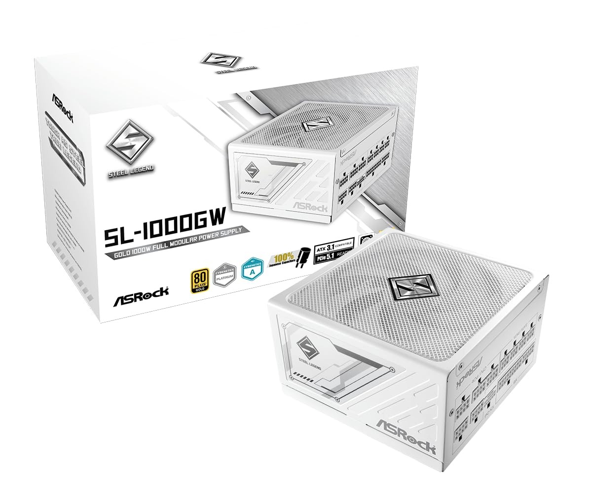 ASRock SL-1000GW 1000W 80 PLUS GOLD & Cybenetics PLATINUM Full Modular Power