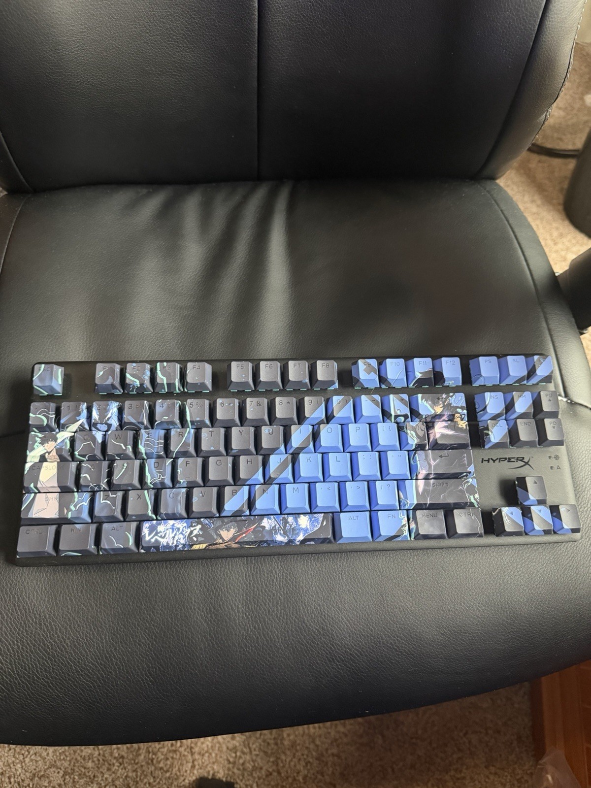 Solo Leveling Keyboard - Hyperx Alloy Origins Core 60% Keyboard - Aqua Keycaps