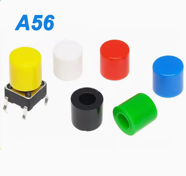A56 Tactile Cap For 6*6mm Push Button Switch Round Flat Keycap OD3.1/3.2mm H6mm