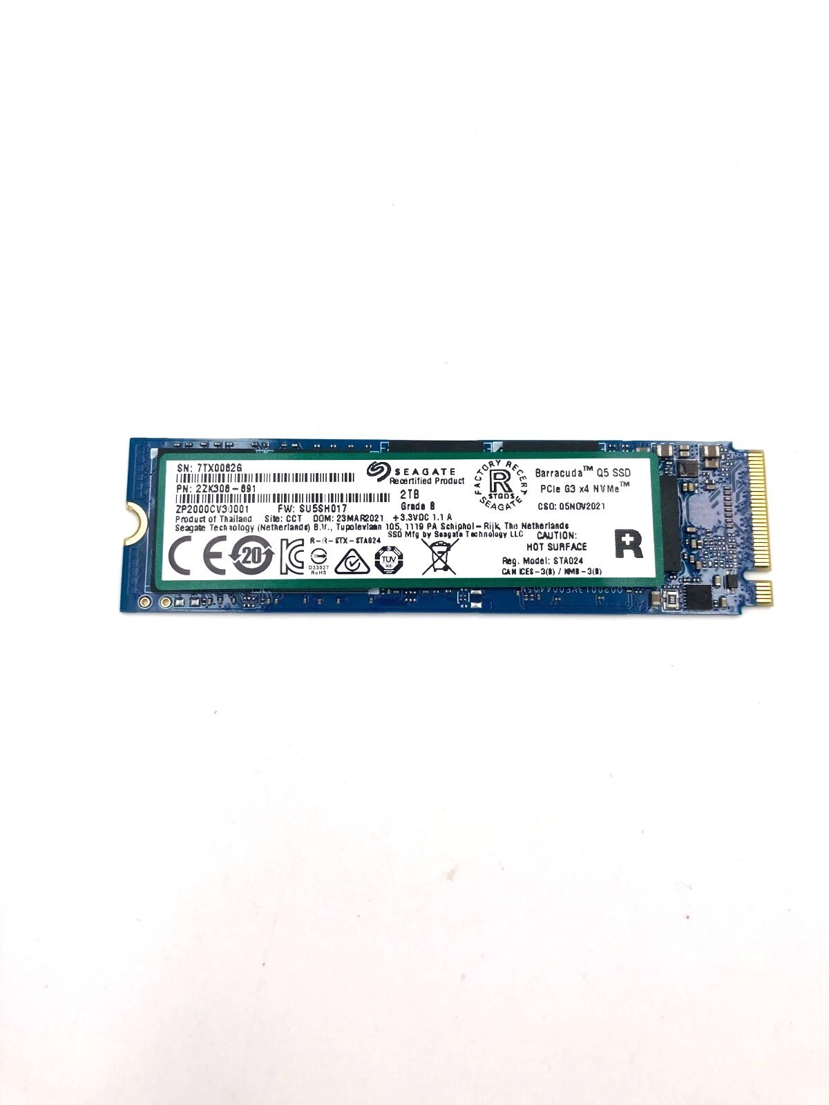 Seagate Barracuda Q5 2TB PCIe NVME M.2 Solid State Drive SSD, ZP2000CV30001