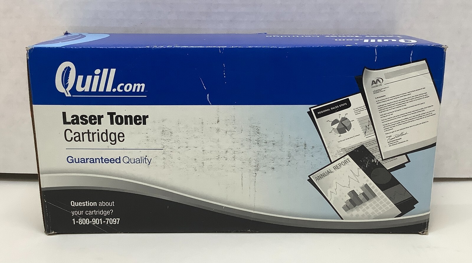Quill Remanufactured Laser Toner Cartridge Replaces HP CB540A 
