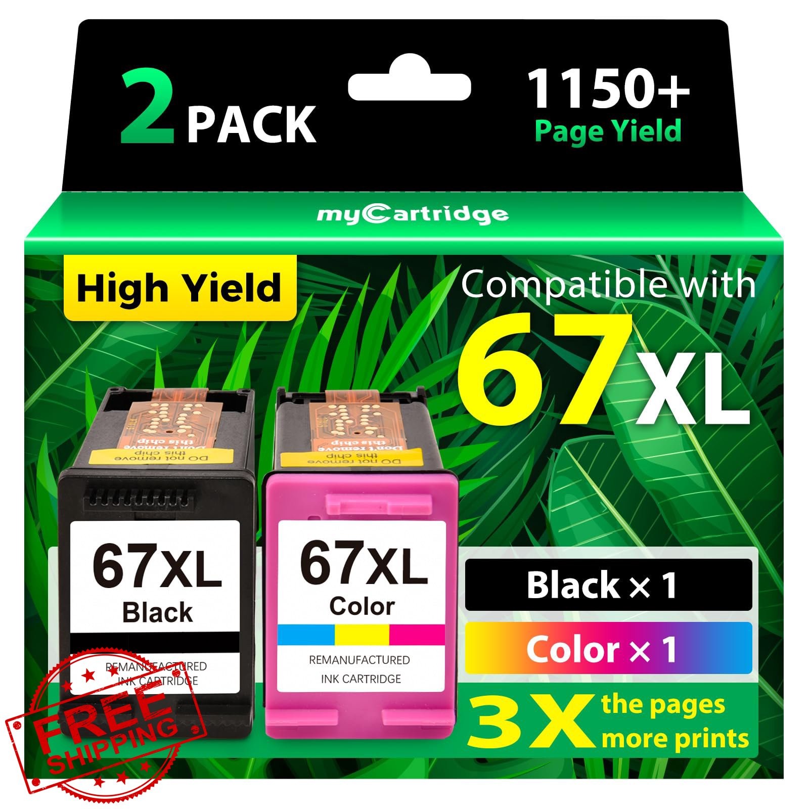 myCartridge 67XL Ink Cartridges 2 Pack