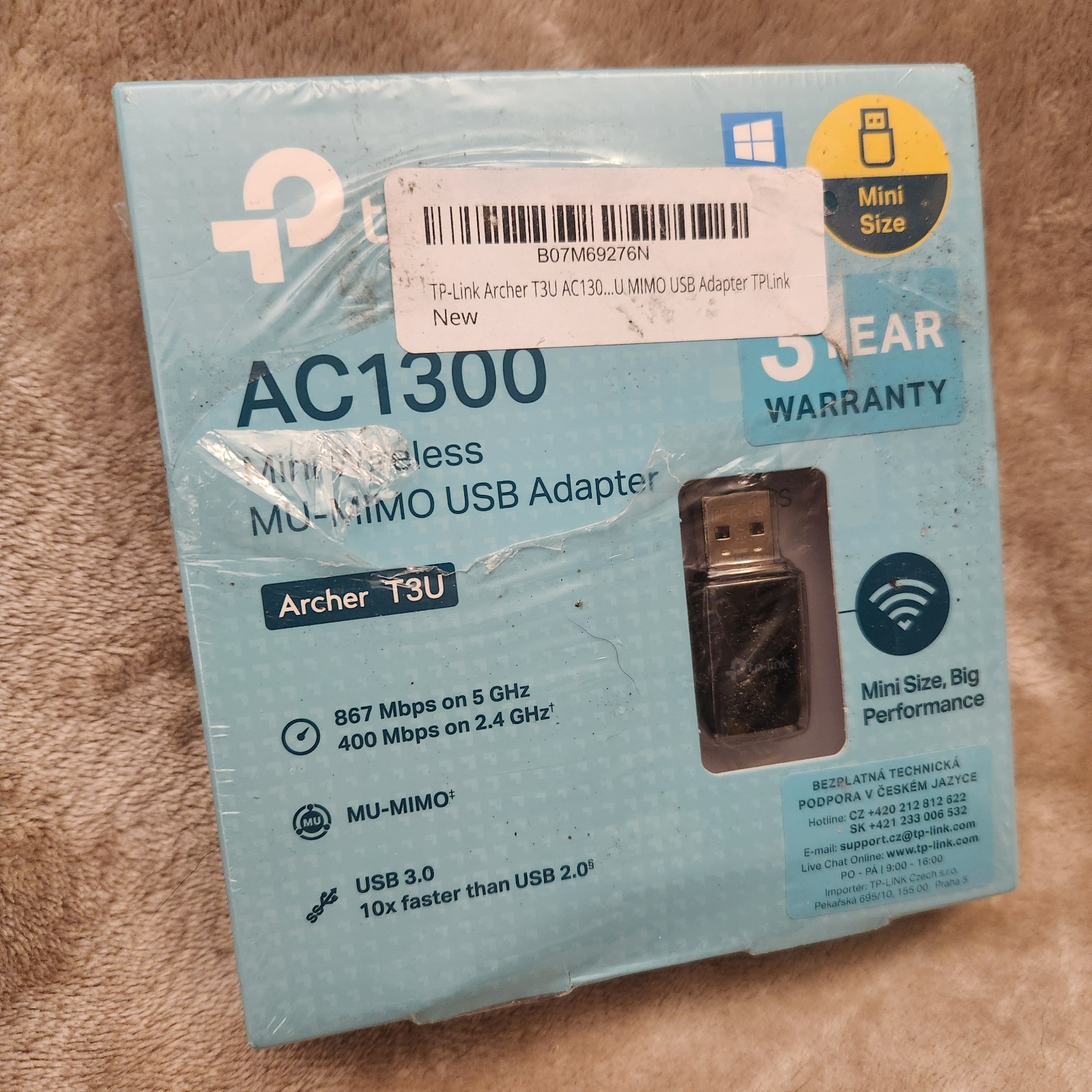 O-TP-Link Archer T3U AC1300 Mini Wireless MU-MIMO USB Adapter Dual Band Super