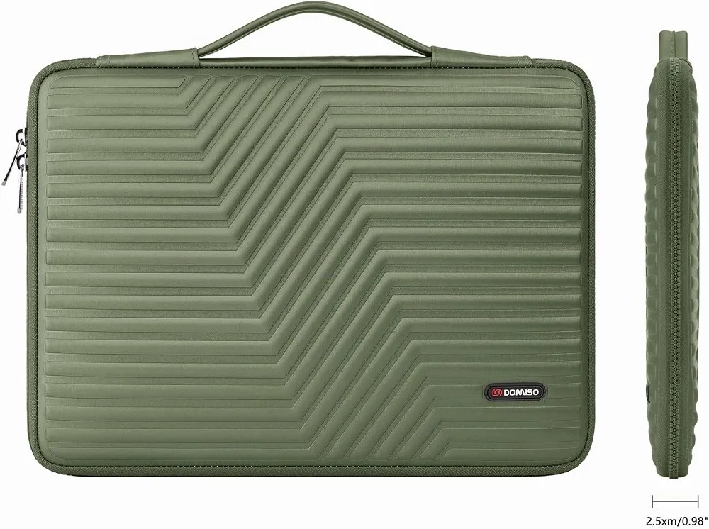 ​DOMISO Olive Green 17-17.3 Inch Hardshell Laptop Sleeve Case Geometric 17" 