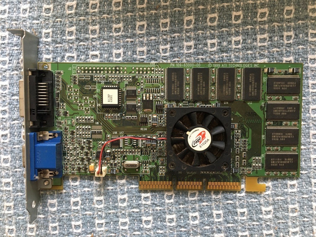 ATI 109-63000-00 Rage 128 Pro 16MB AGP Video Card, P/N 1026301301 Apple OEM