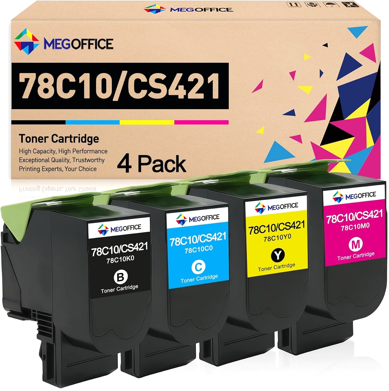 78C10 Toner Cartridge for Lexmark CS421 CS521 CS622 CX421 CX522 CX622 CX625