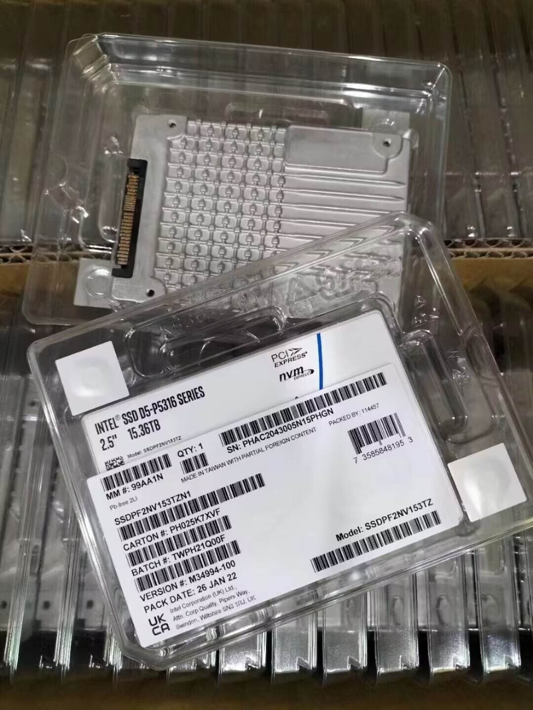 Intel SSD P5316 Series 15.36TB NVME U.2 2.5" 51.85PBW Solid State Drive QLC SSD-