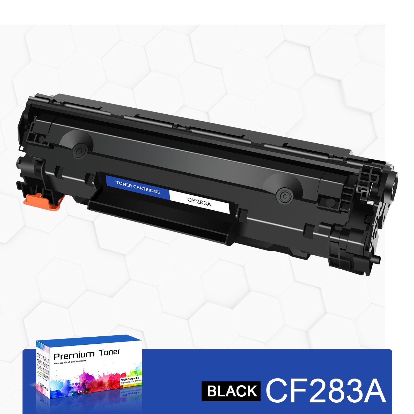 Black CF283A Toner Cartridge for HP 83A LaserJet Pro M127fn M127fw M125nw MFP