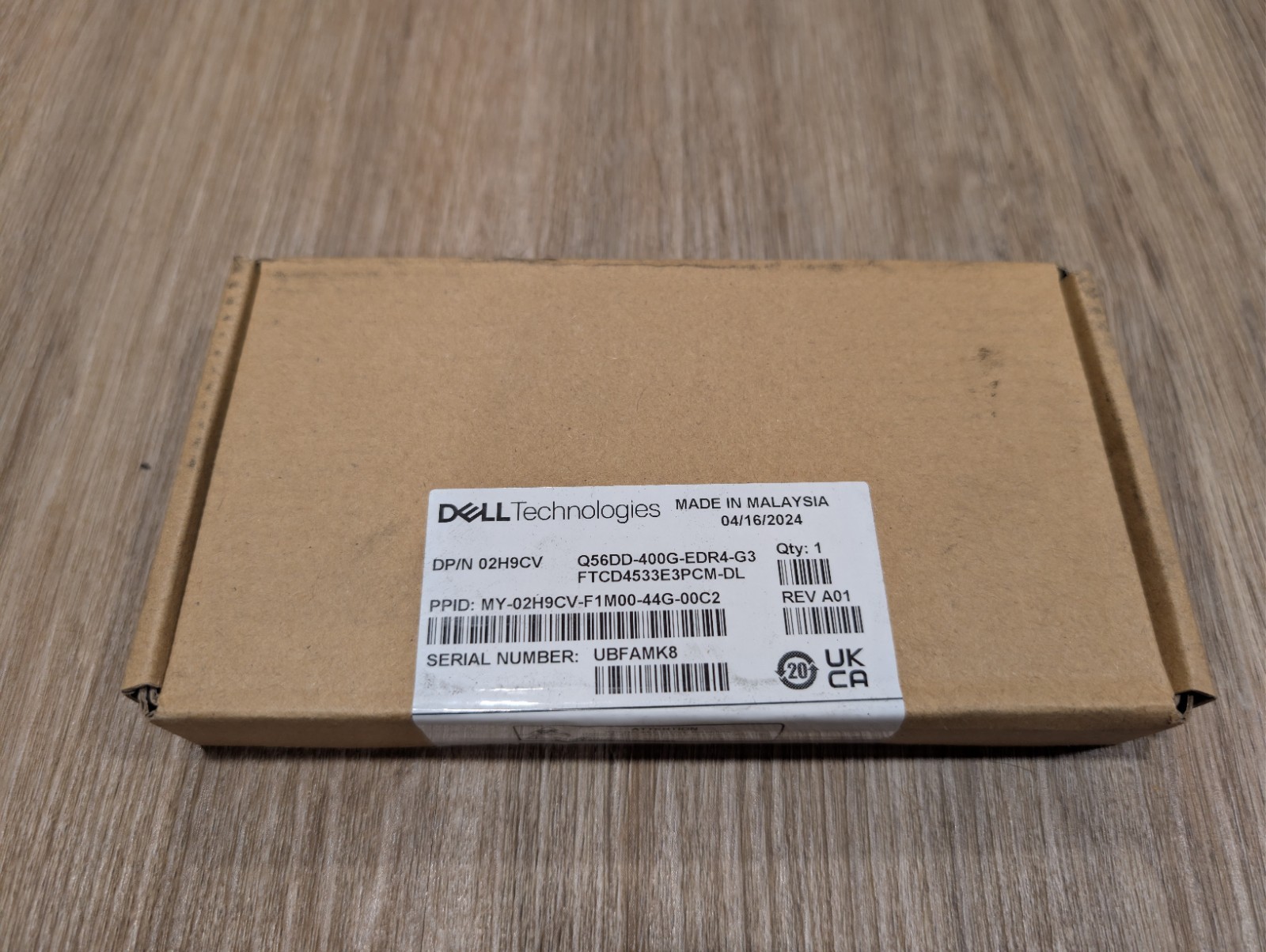 New Dell Q56DD-400G-EDR4 G3 Gen 3 400G Class 1 Optical Transceiver Module 02H9CV
