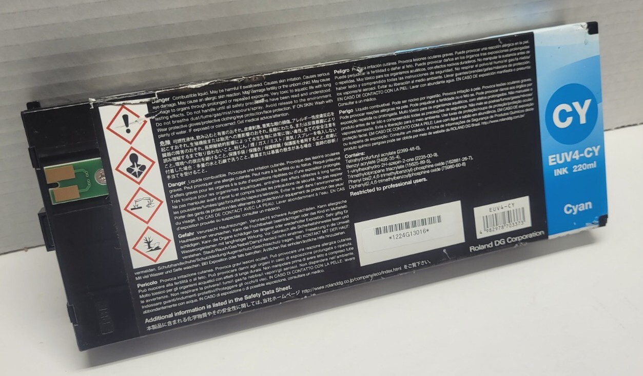 Roland VersaUV Ink 220ml - Cyan EUV4-CY