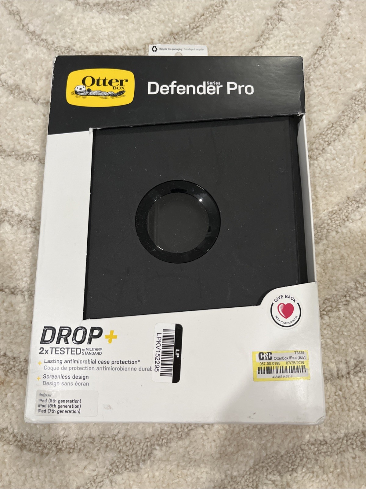 Open Box - OtterBox iPad (9th/8th/7th gen) Defender Series Pro Case - Black
