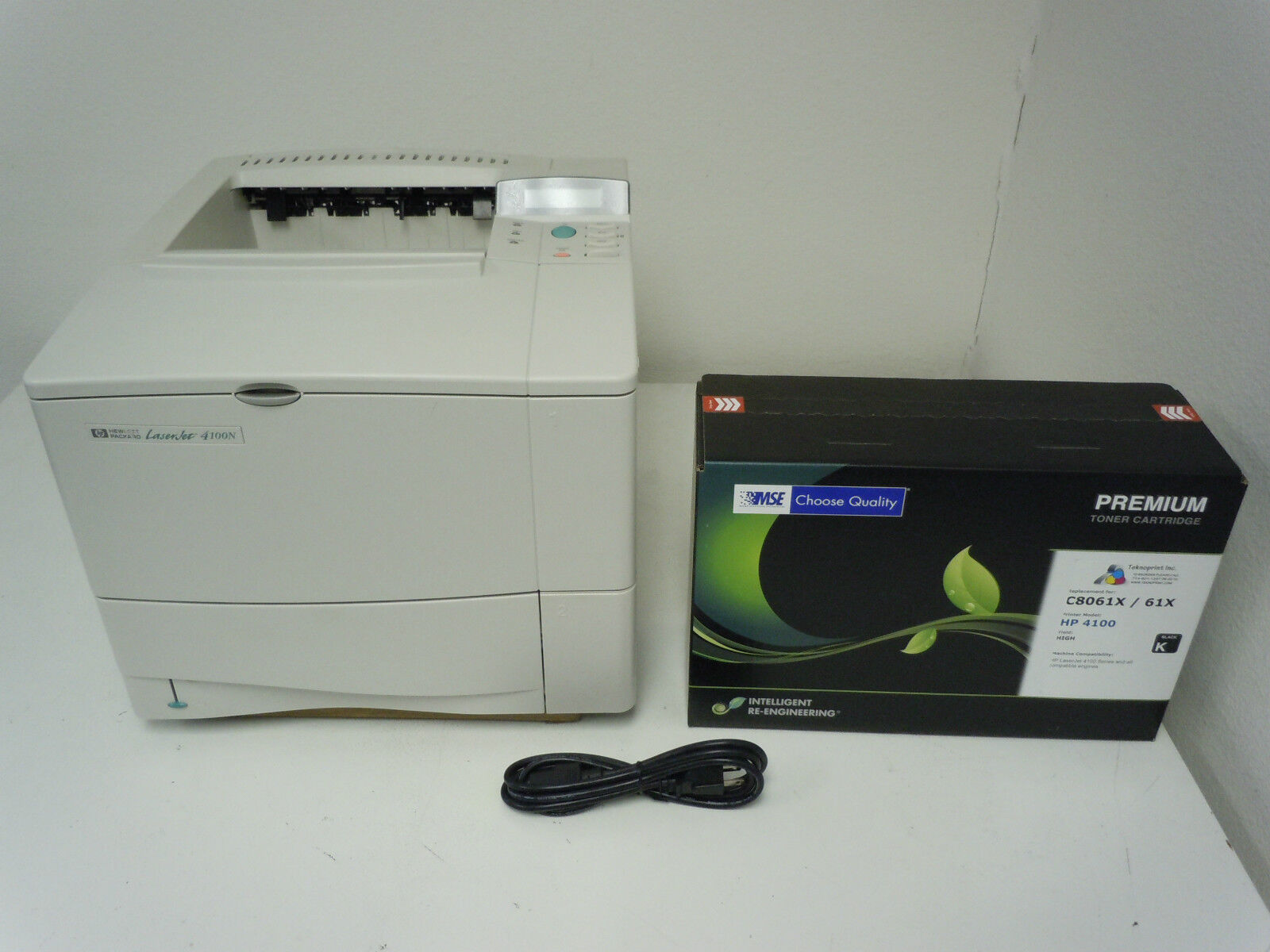 HP Laserjet 4100N Laser Printer w/New 61X High Yield Toner & Extended Warranty