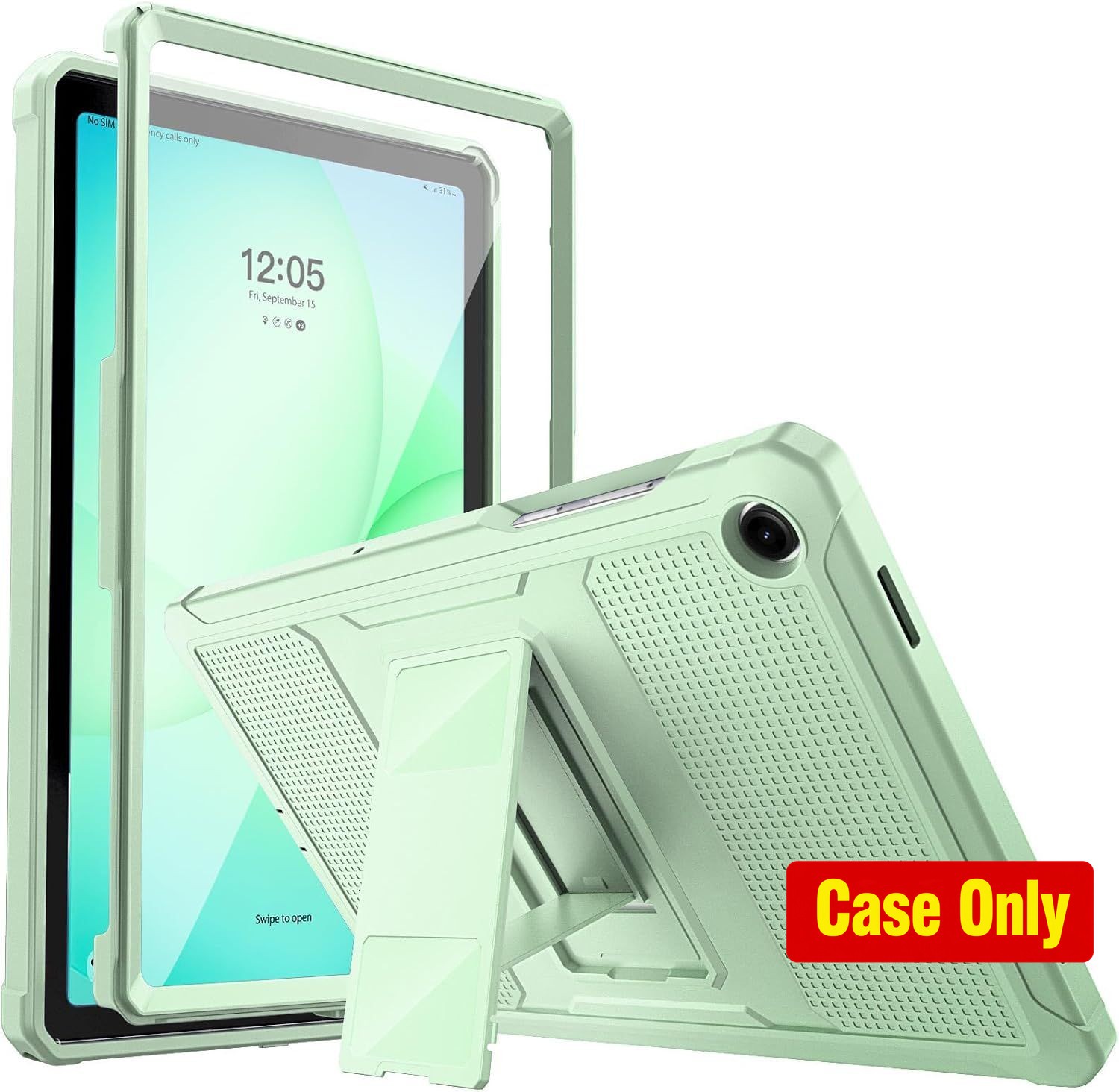 Rugged Shockproof Cover Case for 11-Inch Galaxy Tab A11 Plus 2026 with Stand