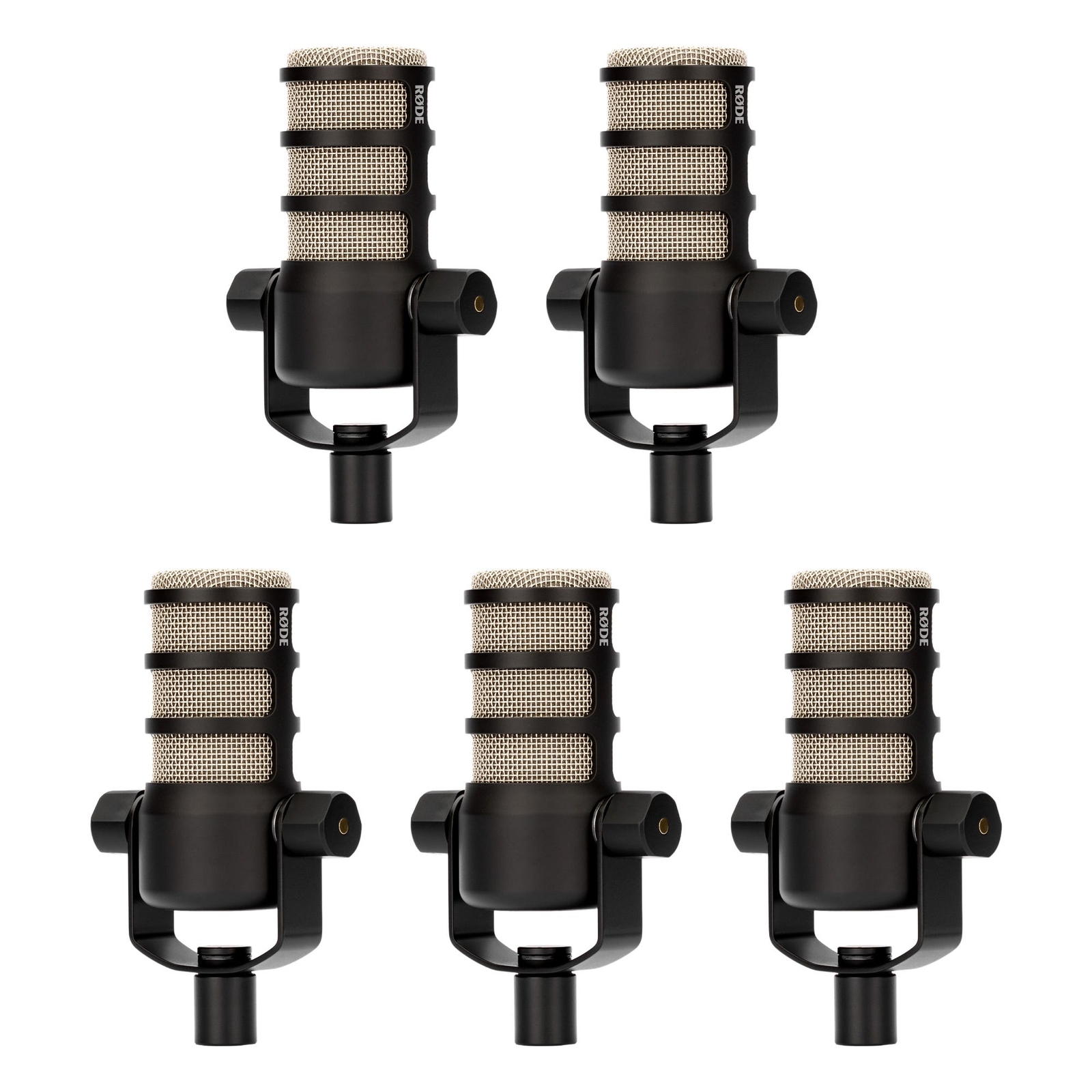 Rode PodMic Cardioid Dynamic Broadcast Microphone - Black (5-Pack)