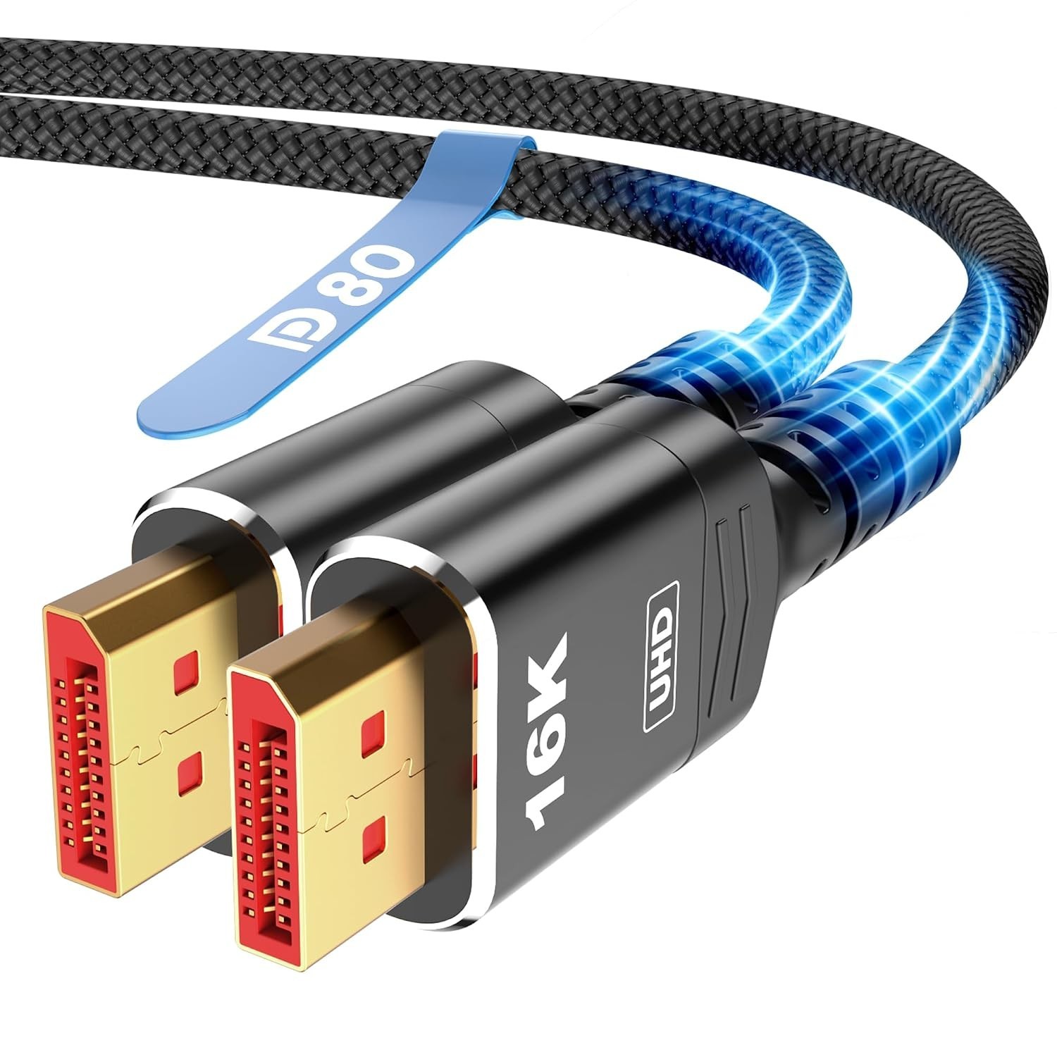 Highwings 80Gbps Displayport Cable 2.1 15FT, 16K@60Hz, 8K@120Hz, 4K@240Hz