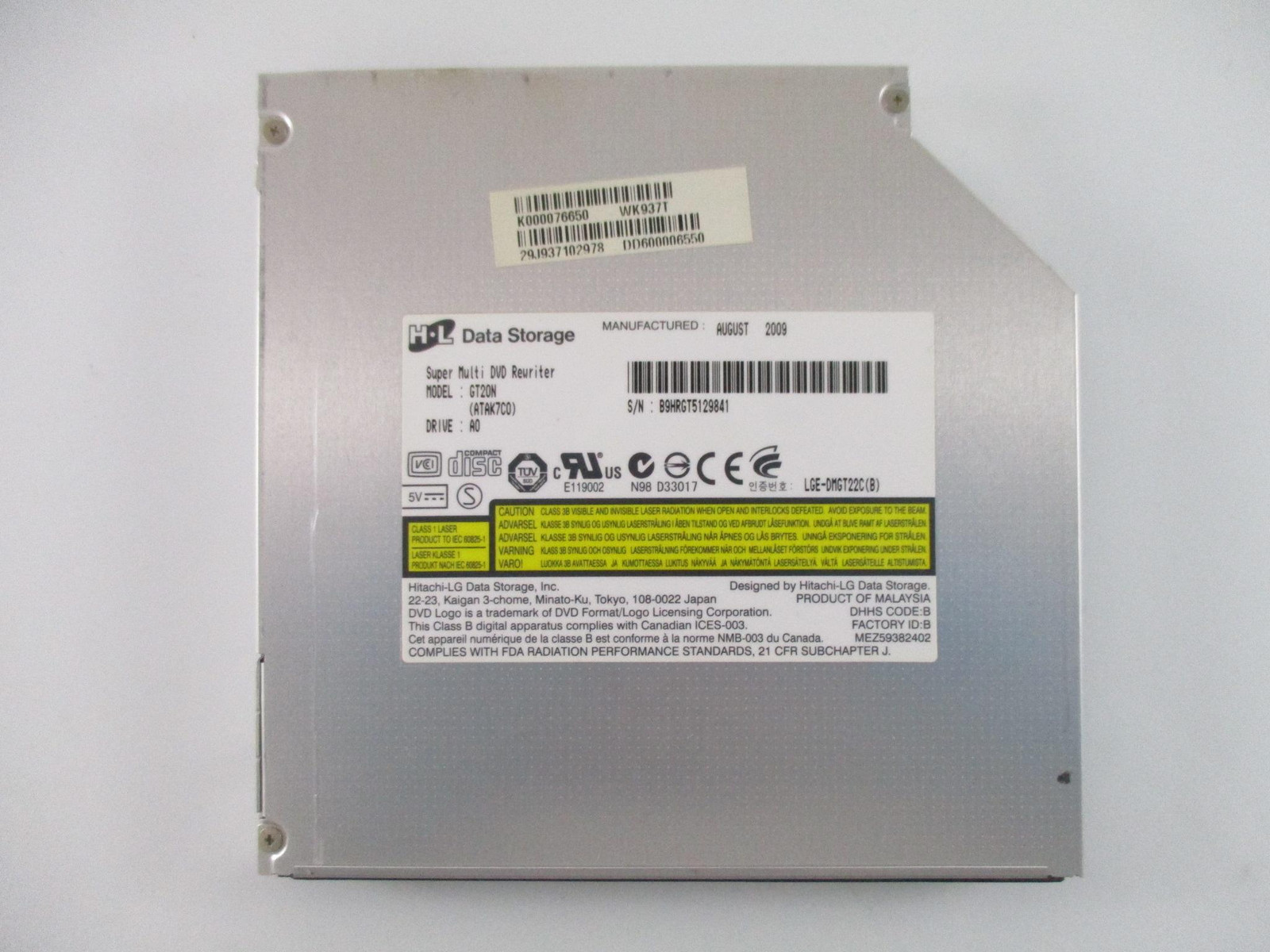 Dvd Drive H-L DATA STORAGE GT20N Original #0